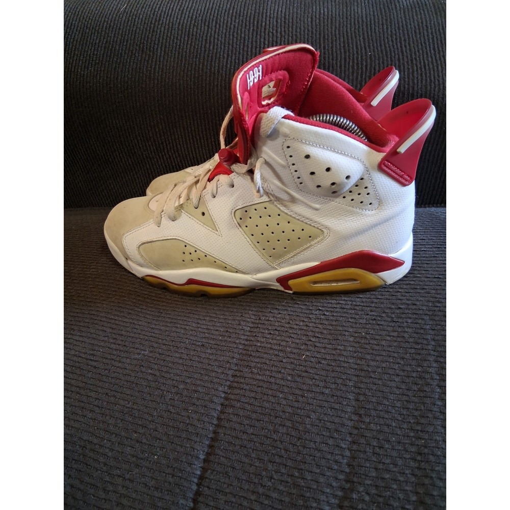 Jordan 6 Retro Alternate 91 White Gym Red Pure Platinum 384664-113 Mens Size 8